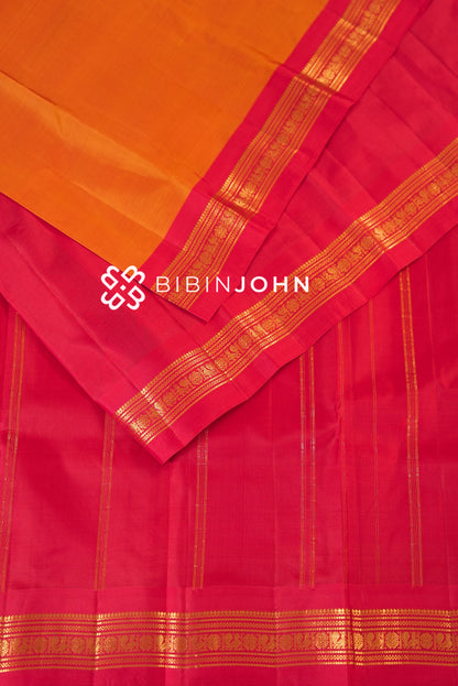 Silk Saree For Women Sunset Orange BJ2347