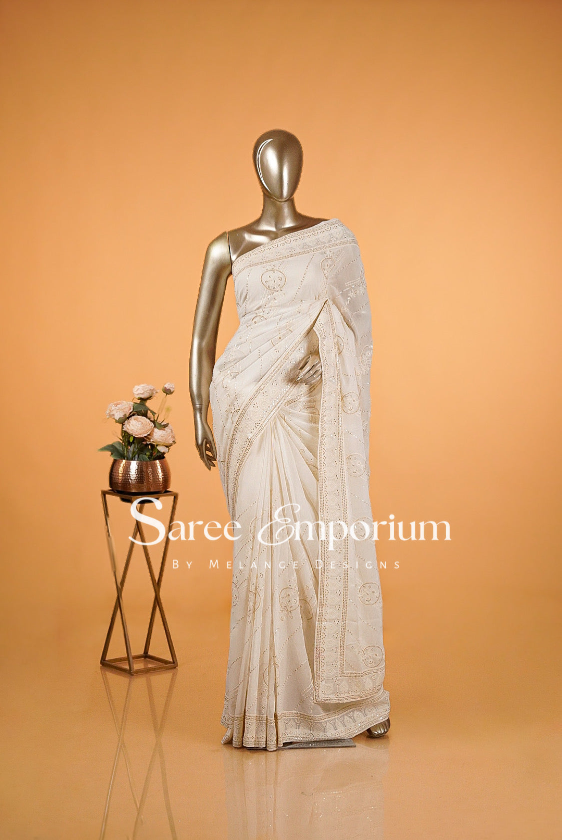 Georgette Embroidery Sarees MDS0024