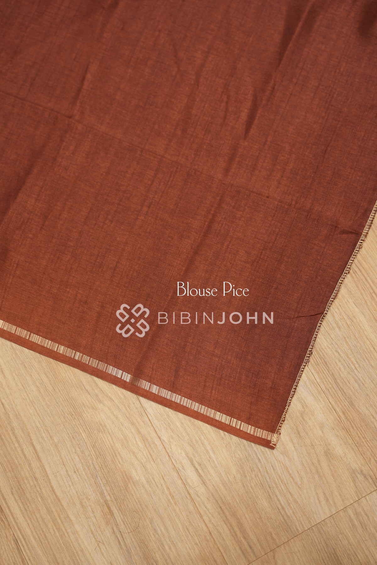 Semi Tussar Weaving Saree For Women Rust Brown BJ2330