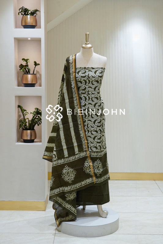Semi Maheshwari Unstitched Salwar Suit Material BJ2166