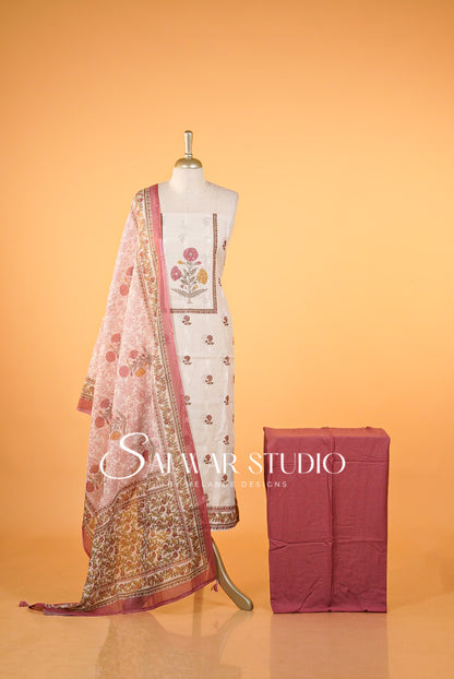 Printed Linen Unstitched Salwar suits AC0022