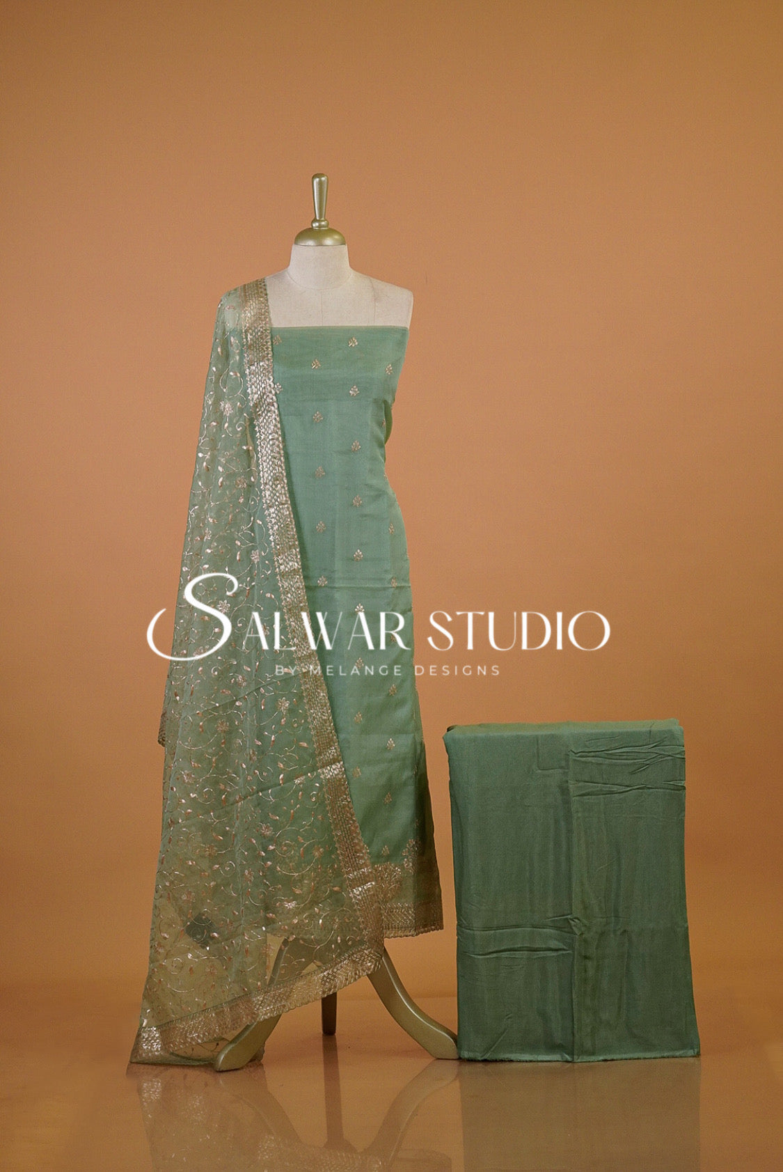 Organza Embroidery Unstitched Salwar Suits AC0114