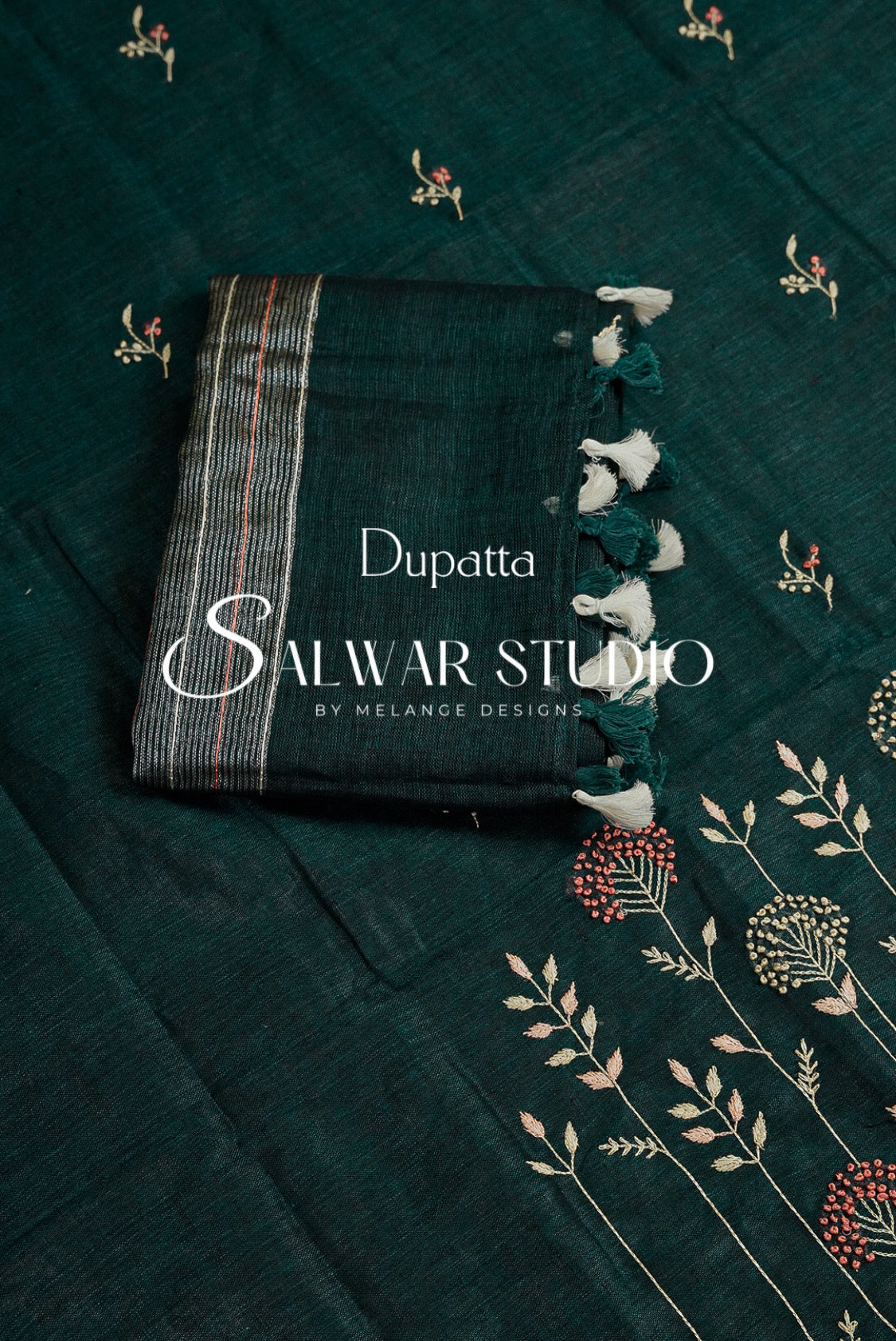 Linen Embroidery Unstitched Salwar Suits AC0054