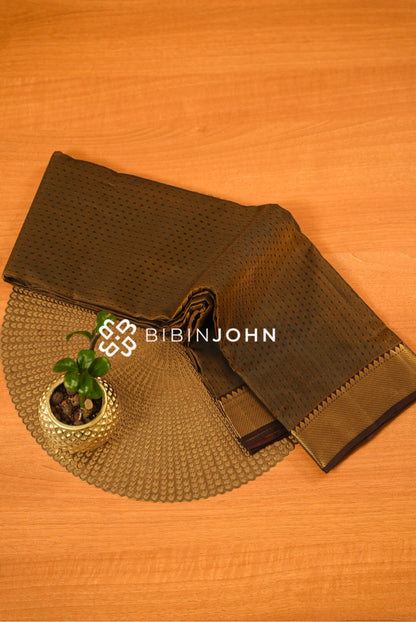 Silk Saree For Women Olive Brown BJ2638
