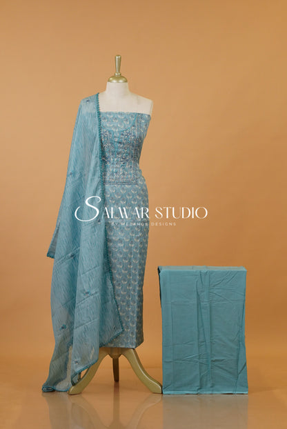 Cotta Embroidery Unstitched Salwar Suits AC00110