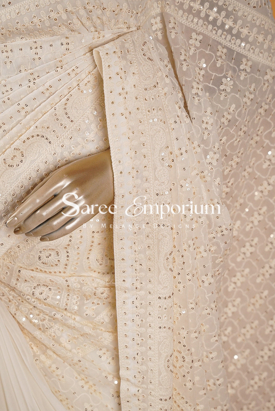 Georgette Embroidery Sarees MDS0020