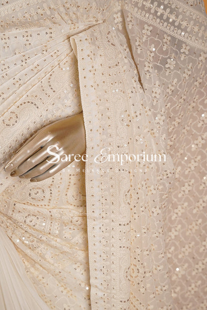 Georgette Embroidery Sarees MDS0020