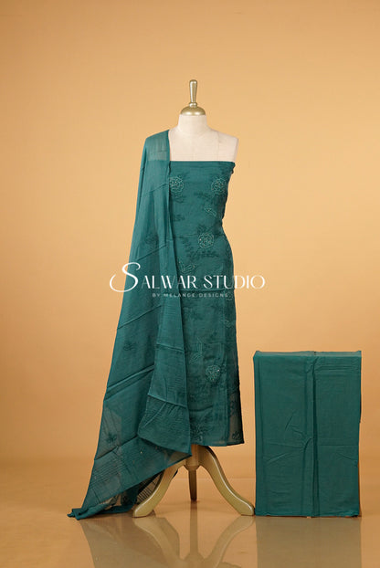 Chanderi Embroidery Unstitched Salwar suits AC0068