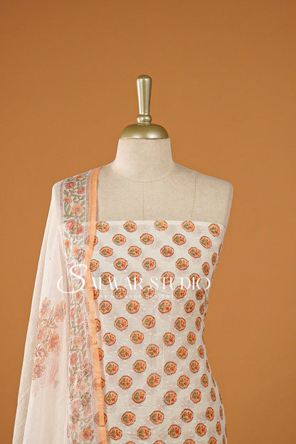 Printed Cotton Unstitched Salwar Suits AC0156