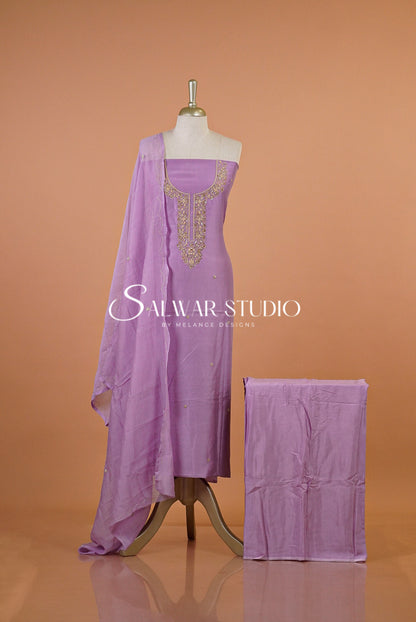 Chanderi Embroidery Salwar Suit AC0136