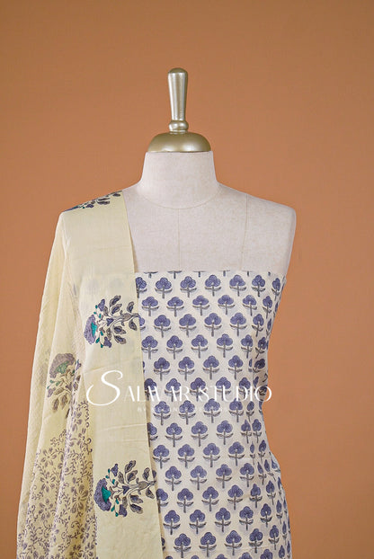 Printed Cotton Unstitched Salwar Suits AC0162