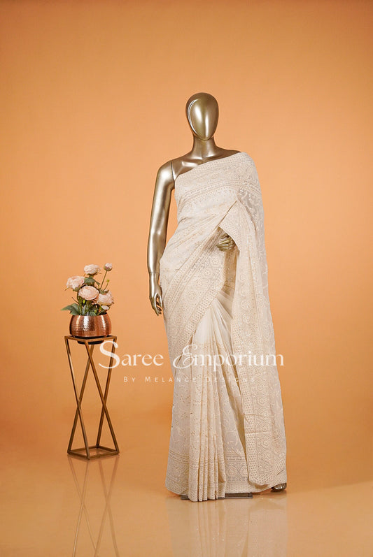 Georgette Embroidery Sarees MDS0021
