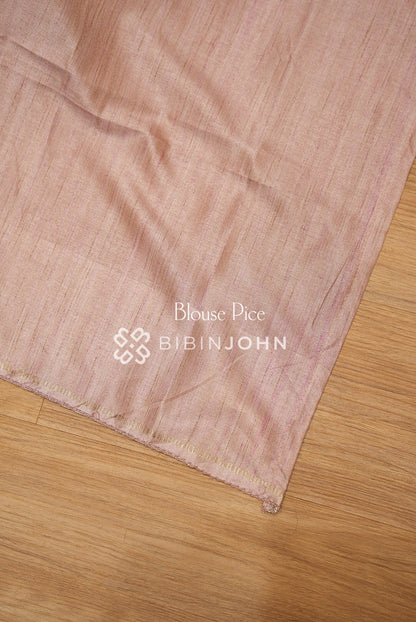 Semi Tussar Weaving Saree For Women Cream Beige With Dusty Rose Pink BJ2657