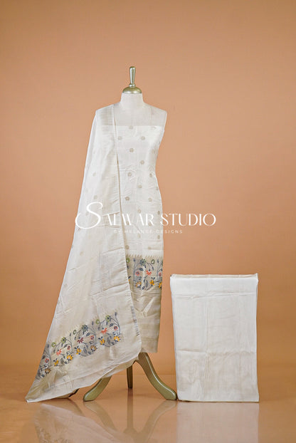 Silk Banarasi Salwar Suit AC0119