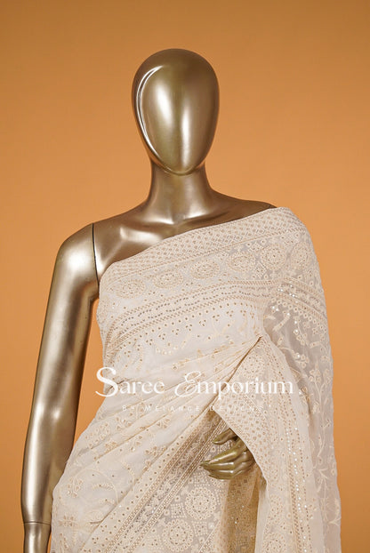 Georgette Embroidery Sarees MDS0021