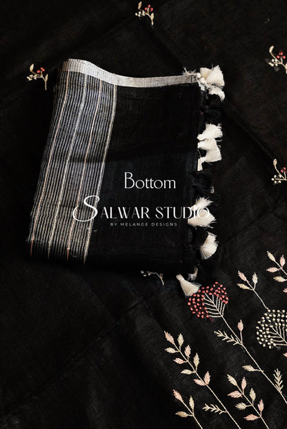 Linen Embroidery Unstitched Salwar Suits AC0053