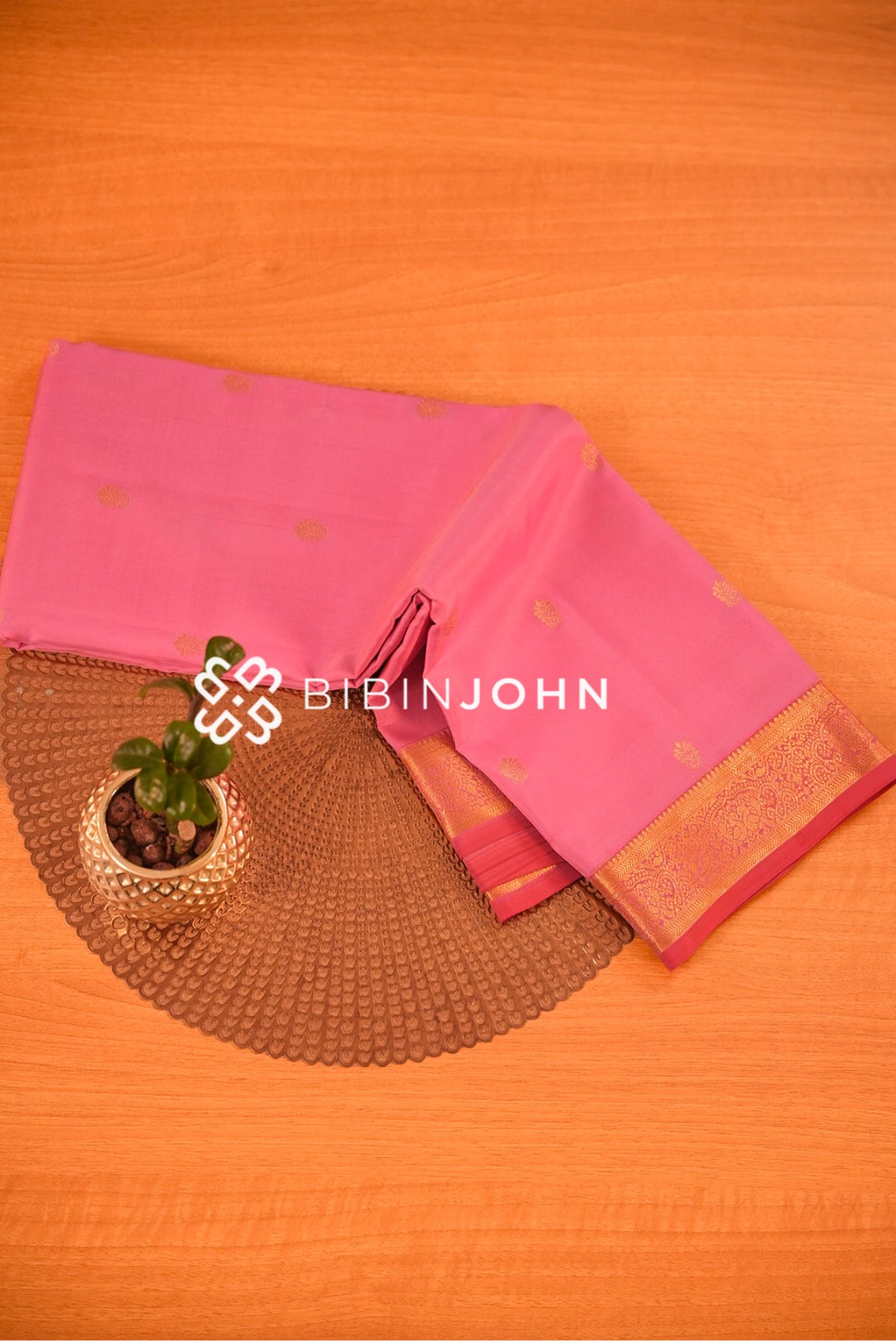 Silk Saree For Women Bright Rose Pink BJ2407