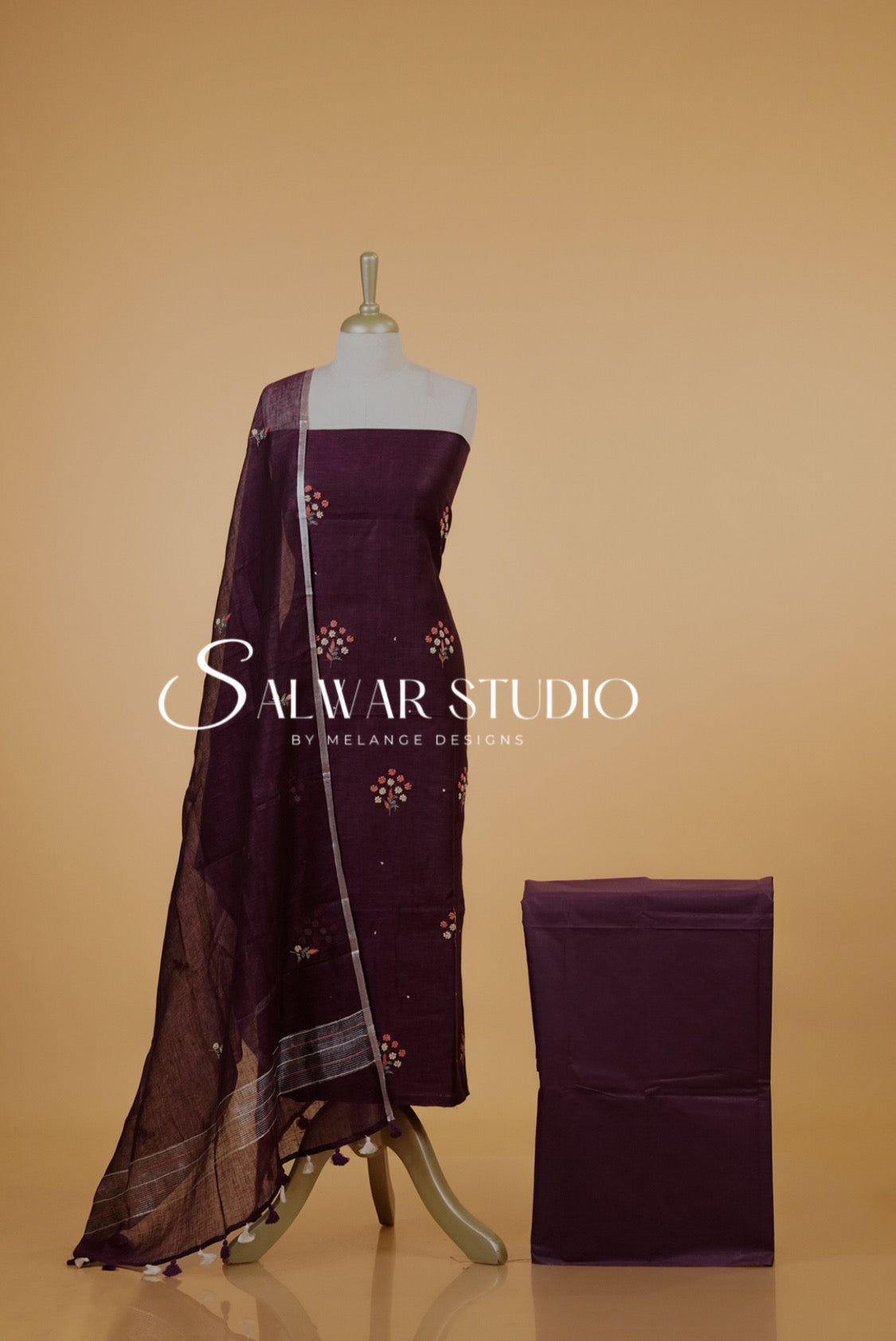 Linen Embroidery Unstitched Salwar Suits AC0062