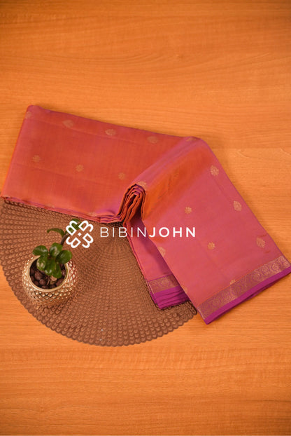 Silk Saree For Women Coral Pink BJ2405