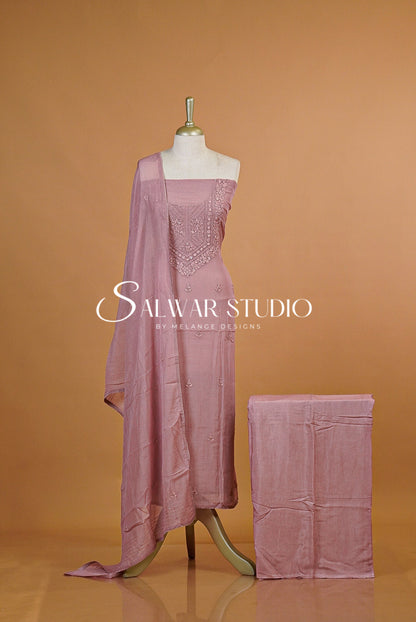 Chanderi Embroidery Salwar Suit AC0142