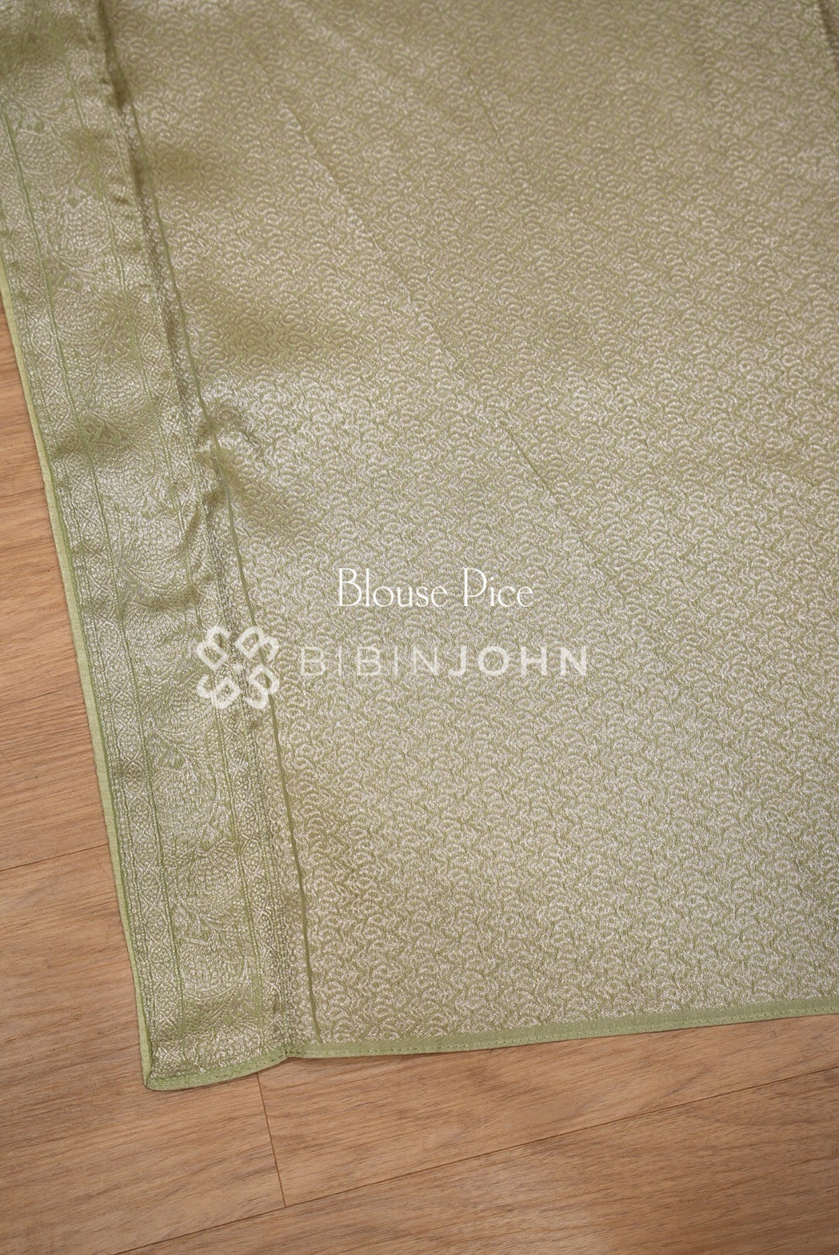 Silk Brocade Saree For Women Sage Green BJ1092