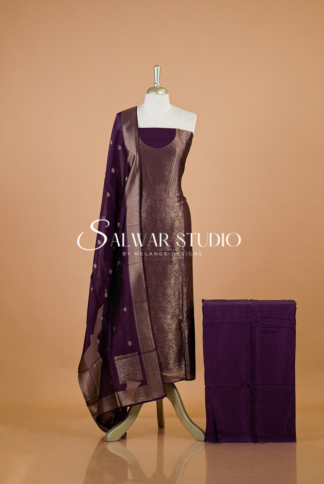 Silk Banarasi Unstitched Salwar Suits AC0128