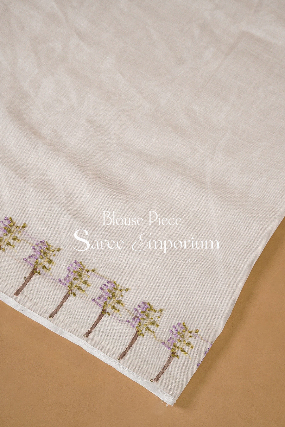Linen Embroidery Sarees MDS0078