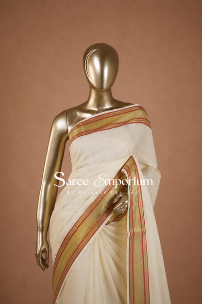 Cotton Kasavu Sarees MDS0035