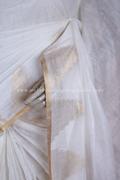 Linen Temple Border Saree MDS0005
