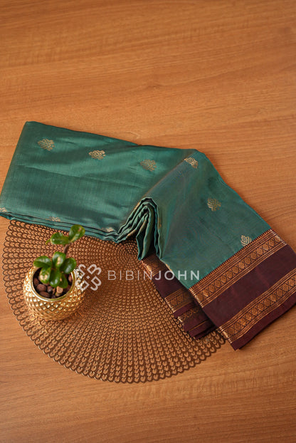 Silk Saree For Women Deep Teal Green BJ1196