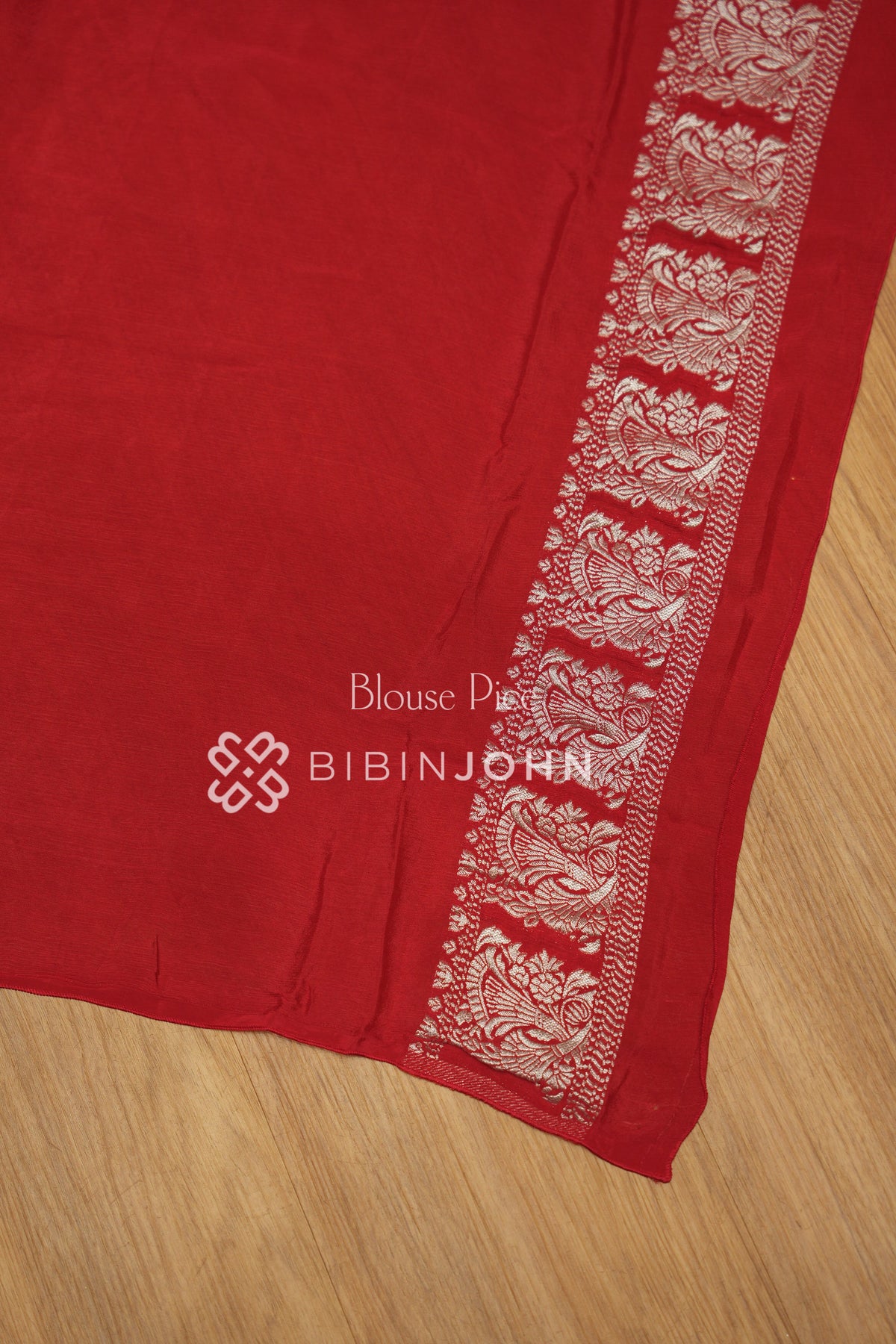 Chiffon Banarasi Saree For Women Crimson Red BJ2542