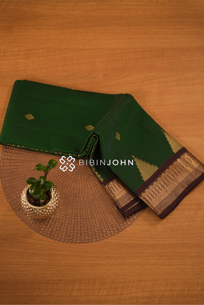 Silk Saree For Women Bottle Green BJ2319