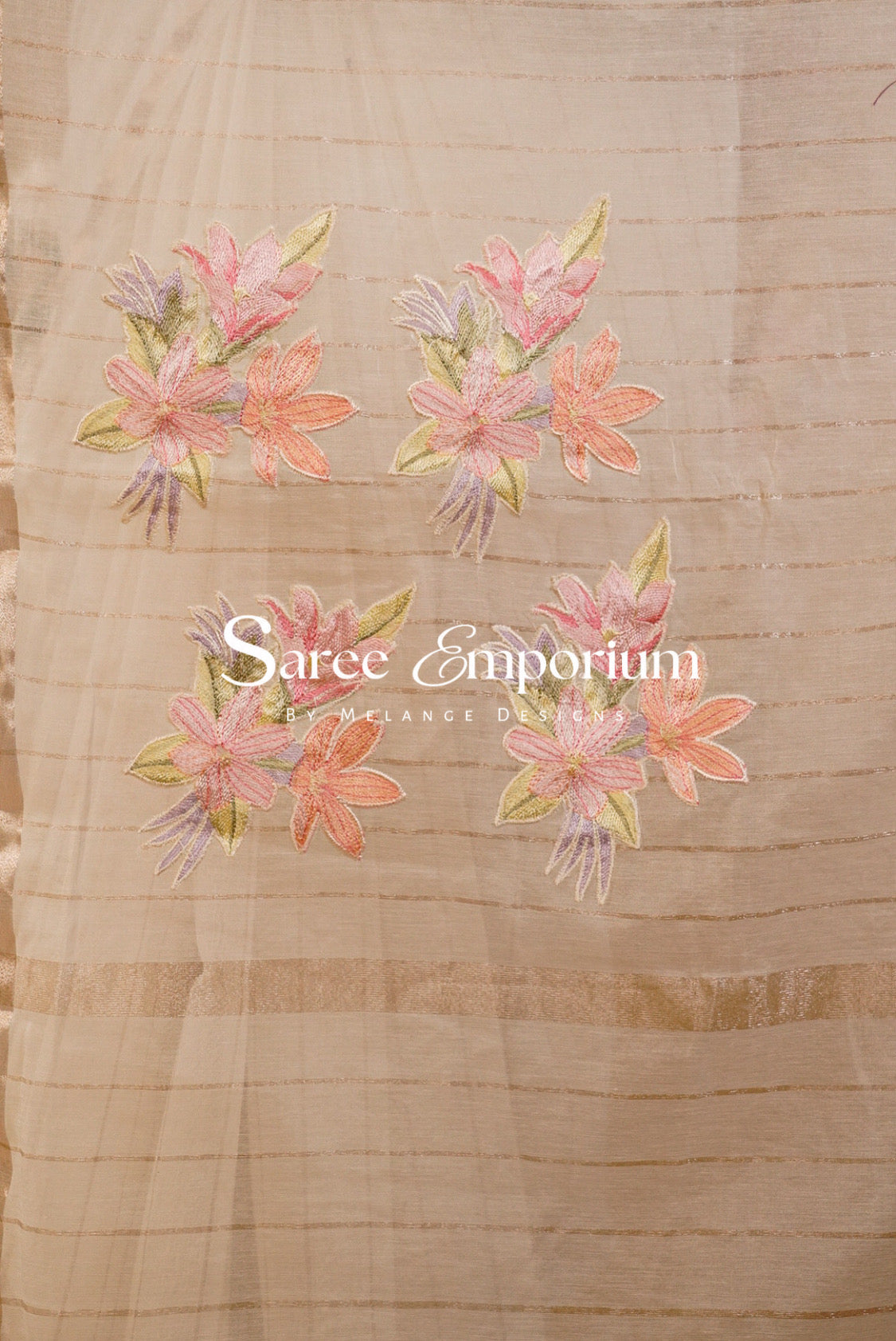 Chanderi Silk Embroidery Saree BJ0569