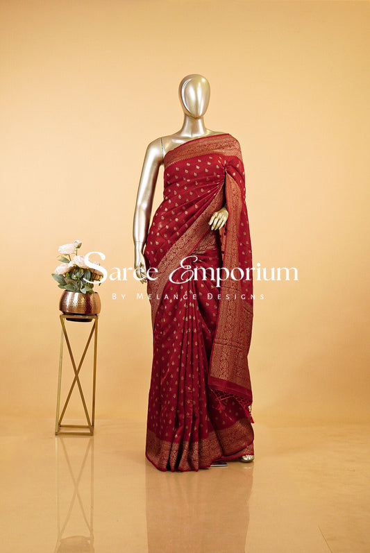 Semi Silk Banarasi Saree MDS0178