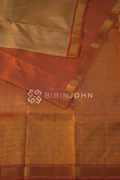 Semi Silk Saree For Women Mustard-Gold BJ1014