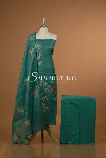 Cotta Embroidery Unstitched Salwar Suits AC0099