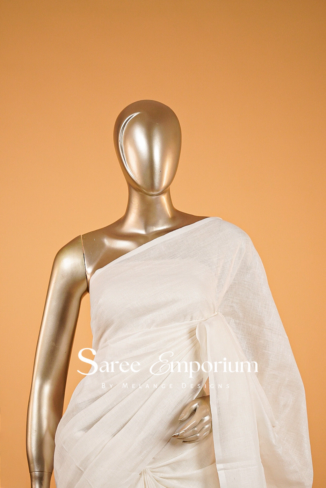 Pure Linen Saree Plain MDS0025