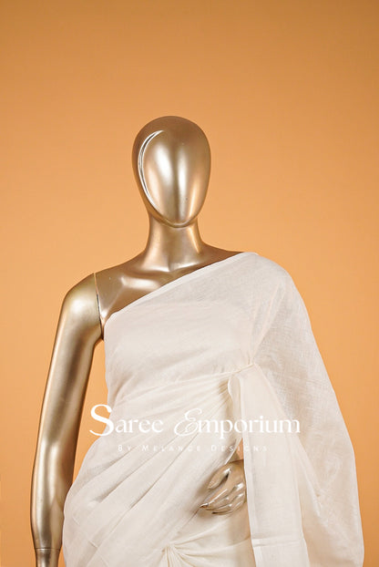 Pure Linen Saree Plain MDS0025