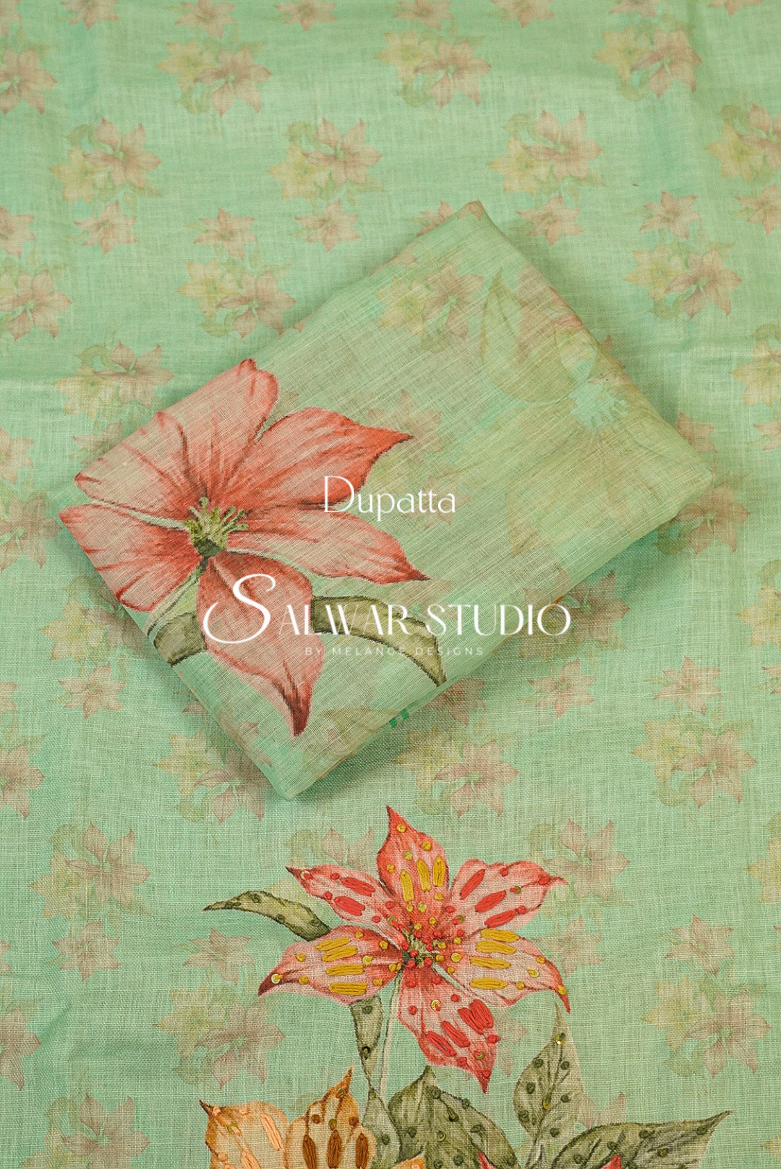 Linen Embroidery Unstitched Salwar Suits AC0140