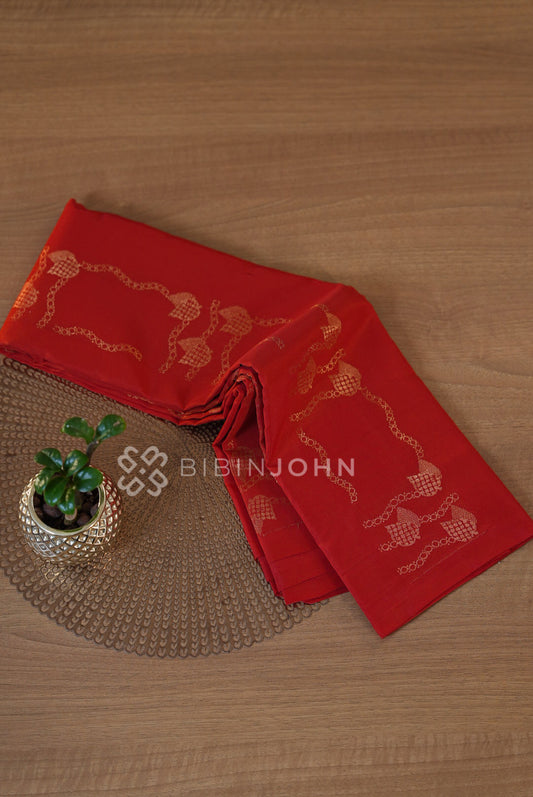 Silk Saree For Women Bright Red BJ2276