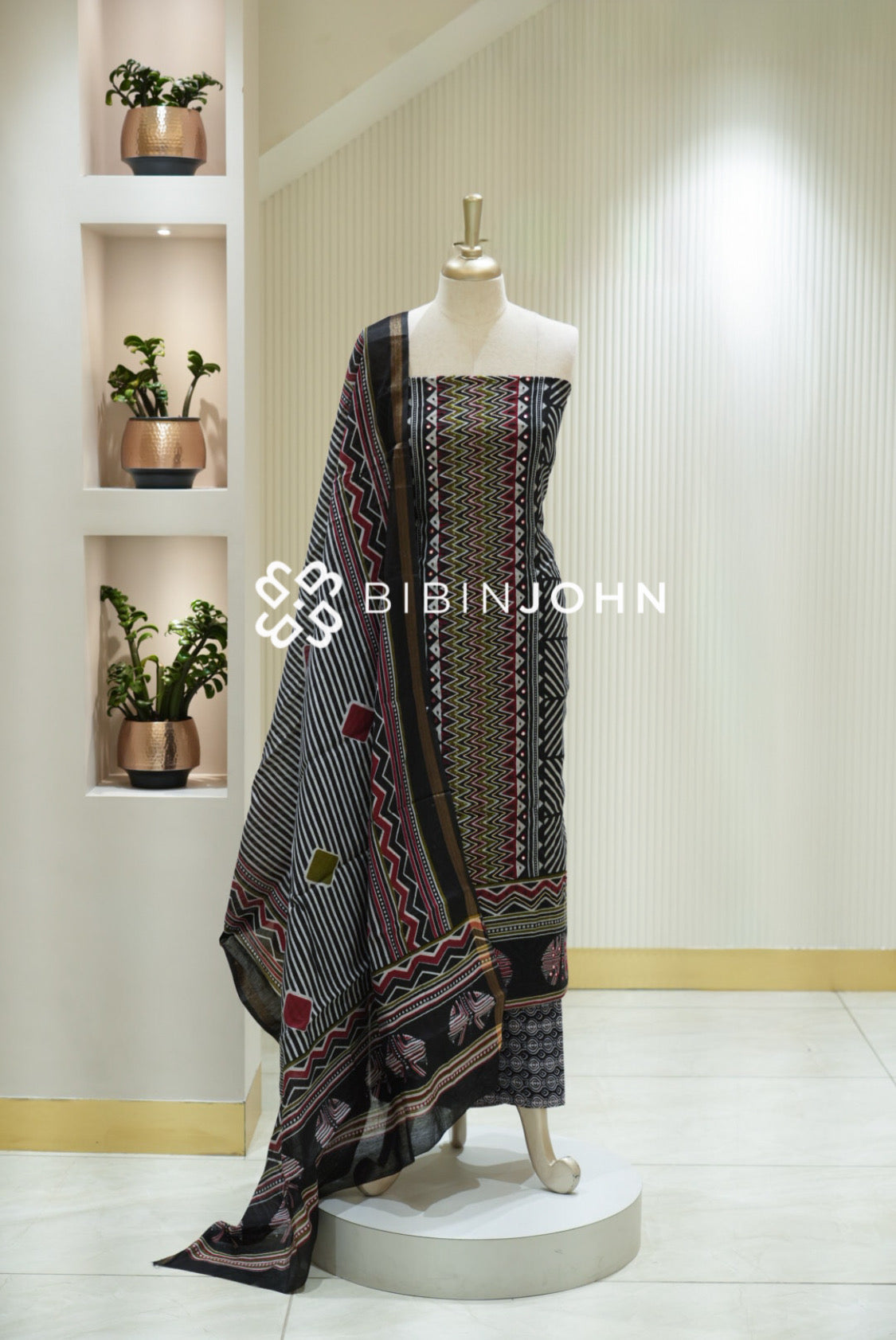 Art Maheshwari Unstitched Salwar Suit Material Black BJ2168