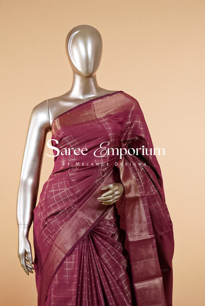 Semi Brocade Saree MDS0152