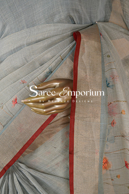 Tissue Embroidery Saree MDS0082