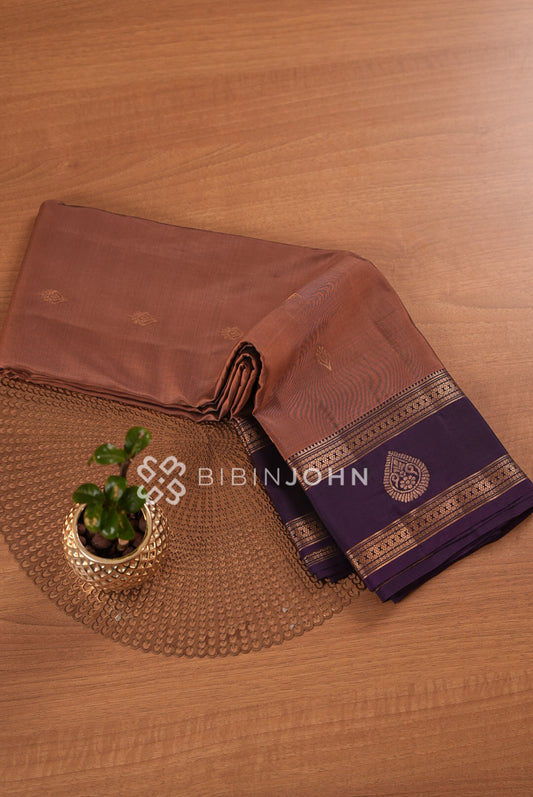 Silk Saree For Women Copper Brown BJ2275
