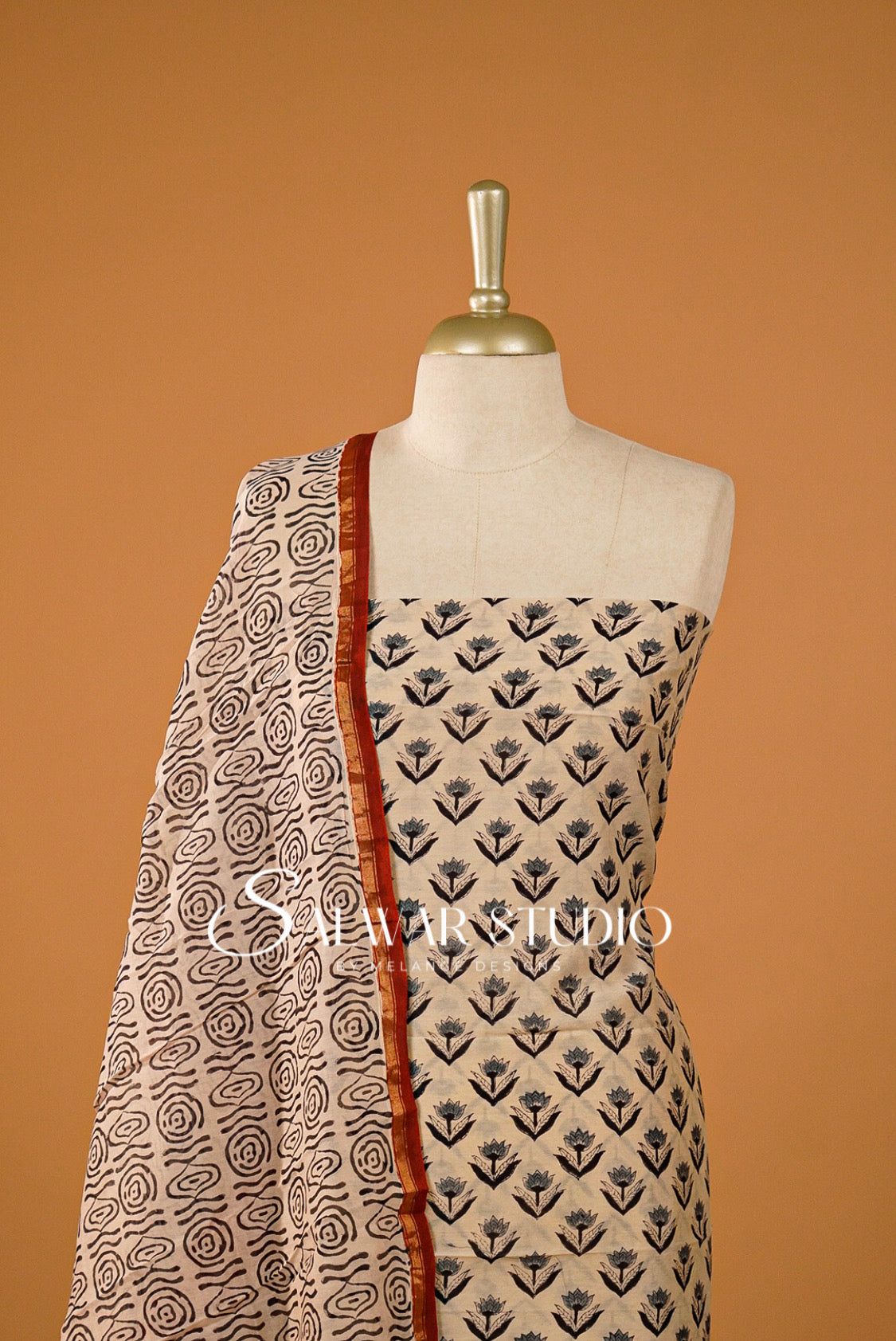 Printed Chanderi Unstitched Salwar Suits AC0159