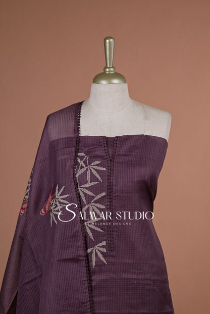 Cotta Embroidery Unstitched Salwar Suits AC0097