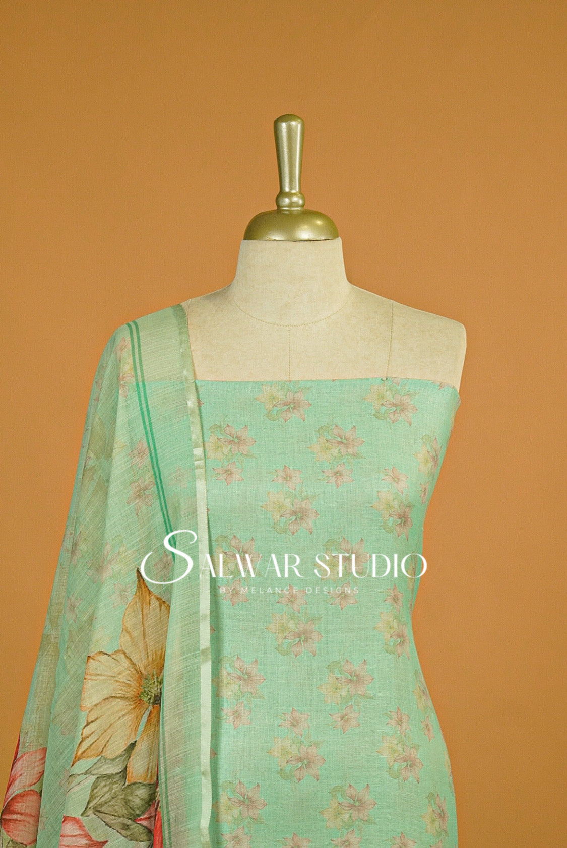Linen Embroidery Unstitched Salwar Suits AC0140