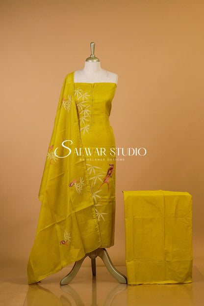 Cotta Embroidery Unstitched Salwar Suits AC00100