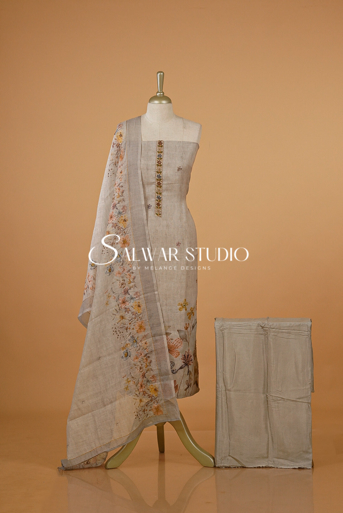 Art Linen Embroidery Unstitched Salwar Suits AC0066