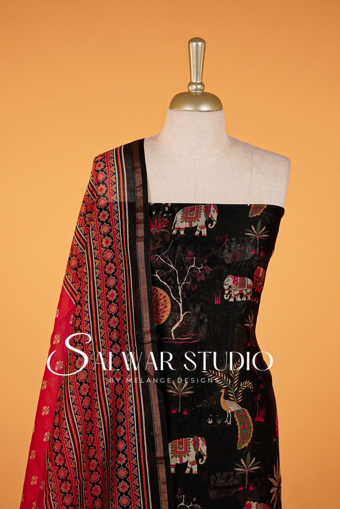 Printed Chanderi Unstitched Salwar Suits AC0027